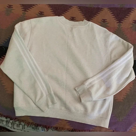 NWOT ADIDAS SPORTSWEAR ESSENTIALS 3-STRIPES HALF-NECK FLEECE SWEATSHIRT - L - Picture 5 of 16